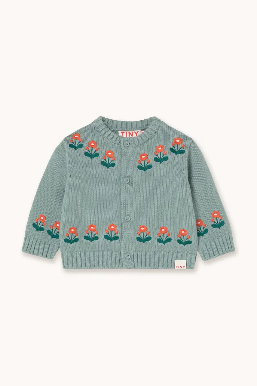 Tinycottons Бебешка жилетка FLOWERS BABY CARDIGAN