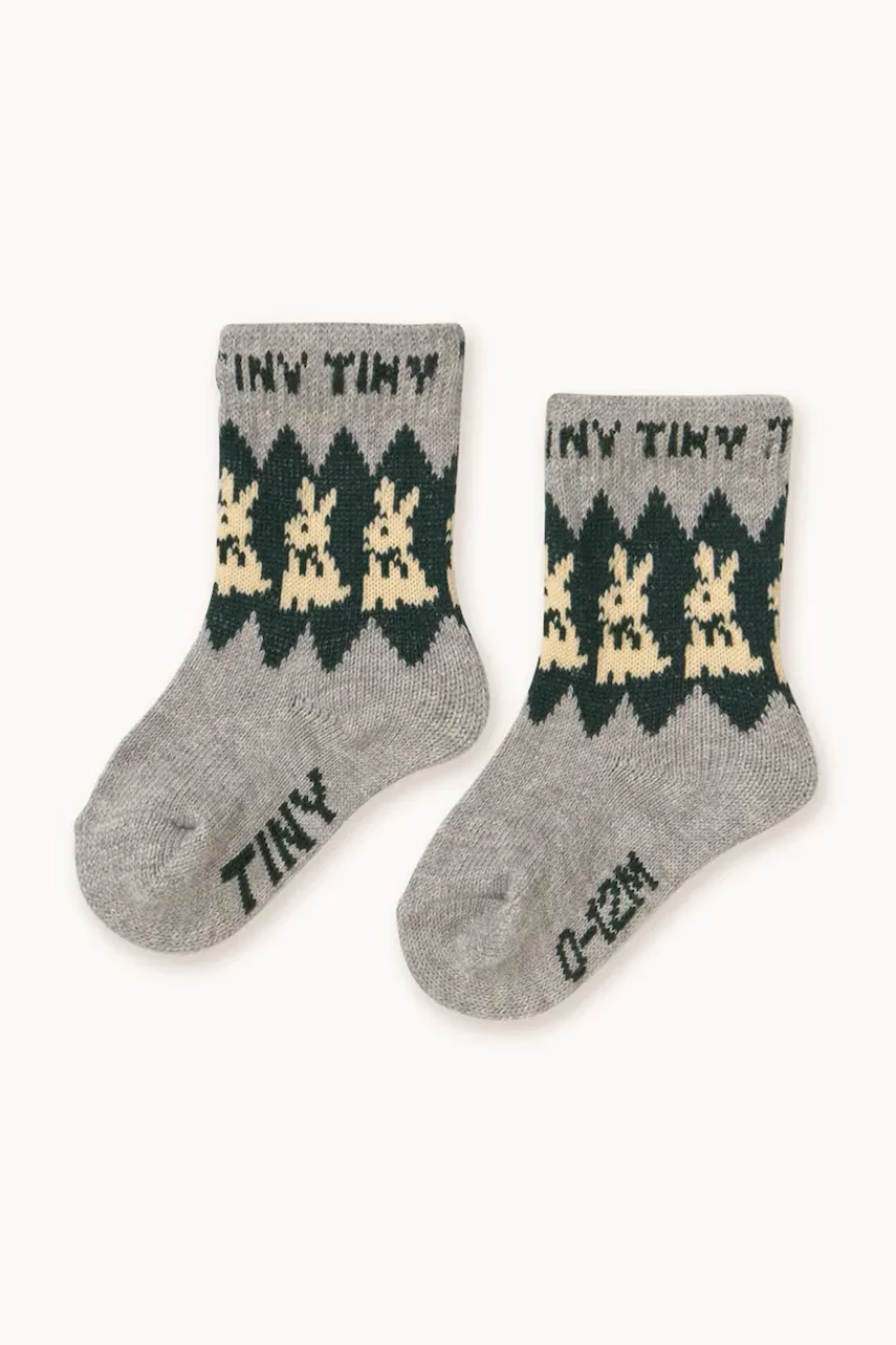 Tinycottons Бебешки чорапи с вълна RABBITS WOOL MEDIUM SOCKS