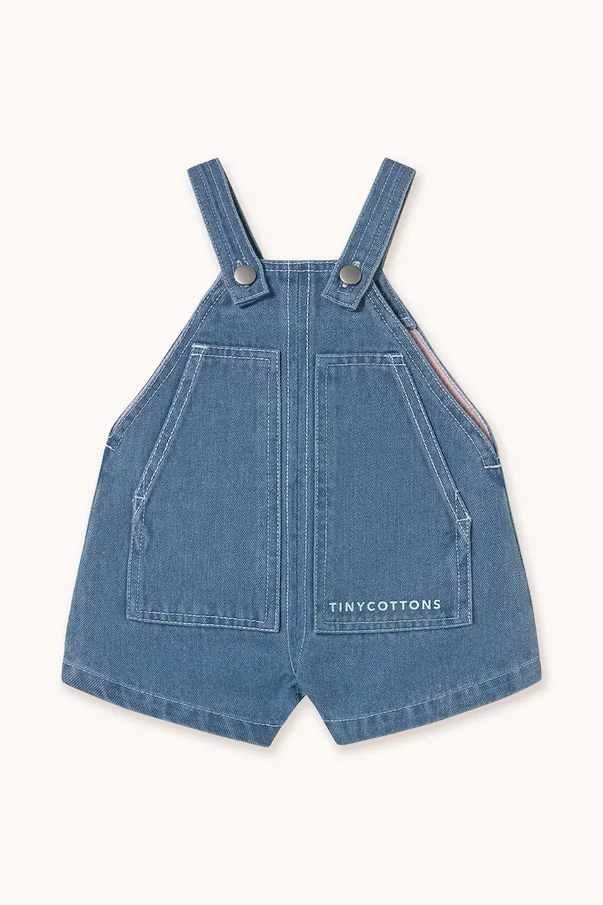 Tinycottons Бебешки гащеризон BABY GRAPHIC DENIM DUNGAREE