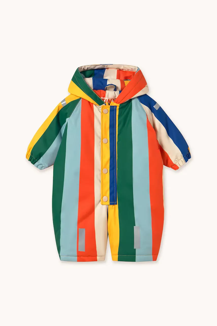 Tinycottons Бебешки гащеризон MULTICOLOR STRIPES SNOW ONE-PIECE