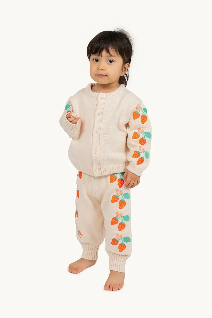 Tinycottons Бебешки памучен спортен панталон STRAWBERRIES BABY KNITTED PANT