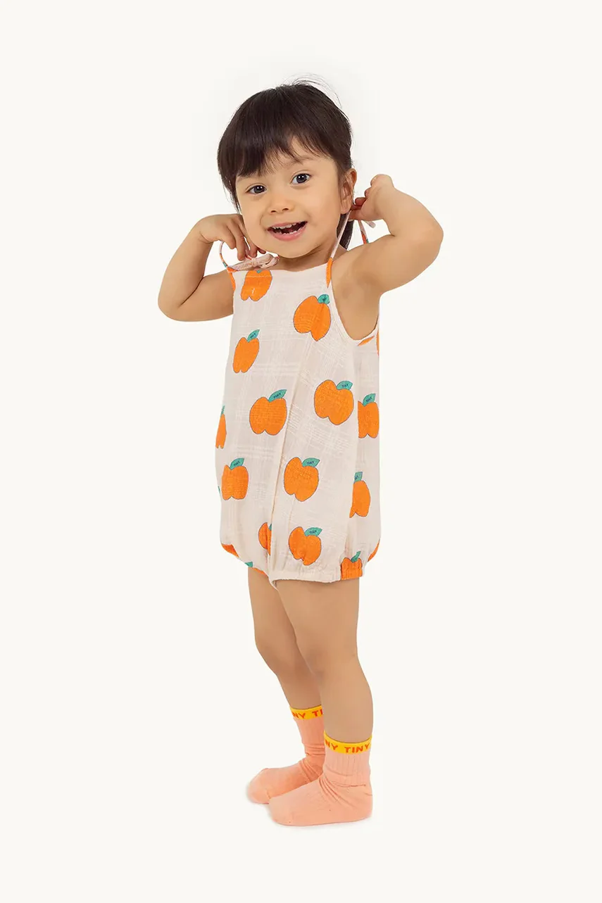 Tinycottons Бебешко боди от памук APPLES STRAPS BODY