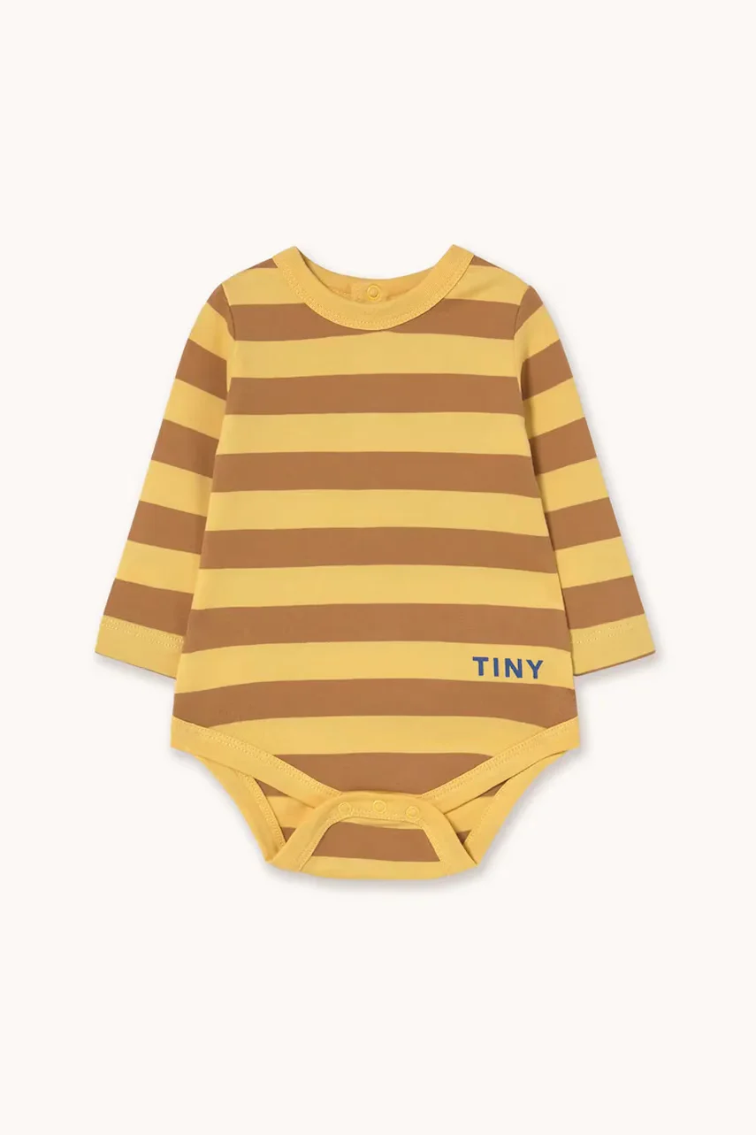 Tinycottons Бебешко боди от памук STRIPES KNIT BODY