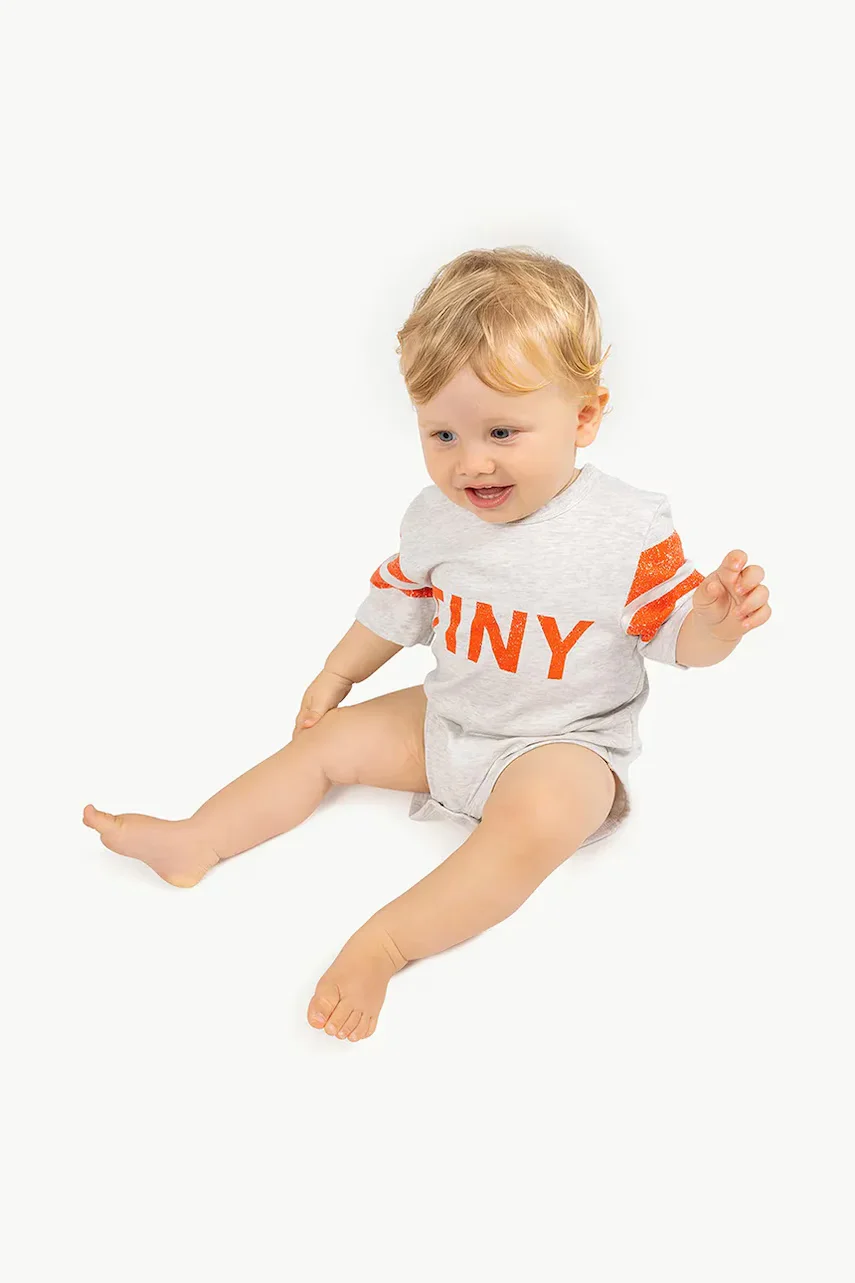 Tinycottons Бебешко боди от памук STRIPES LOGO BODY