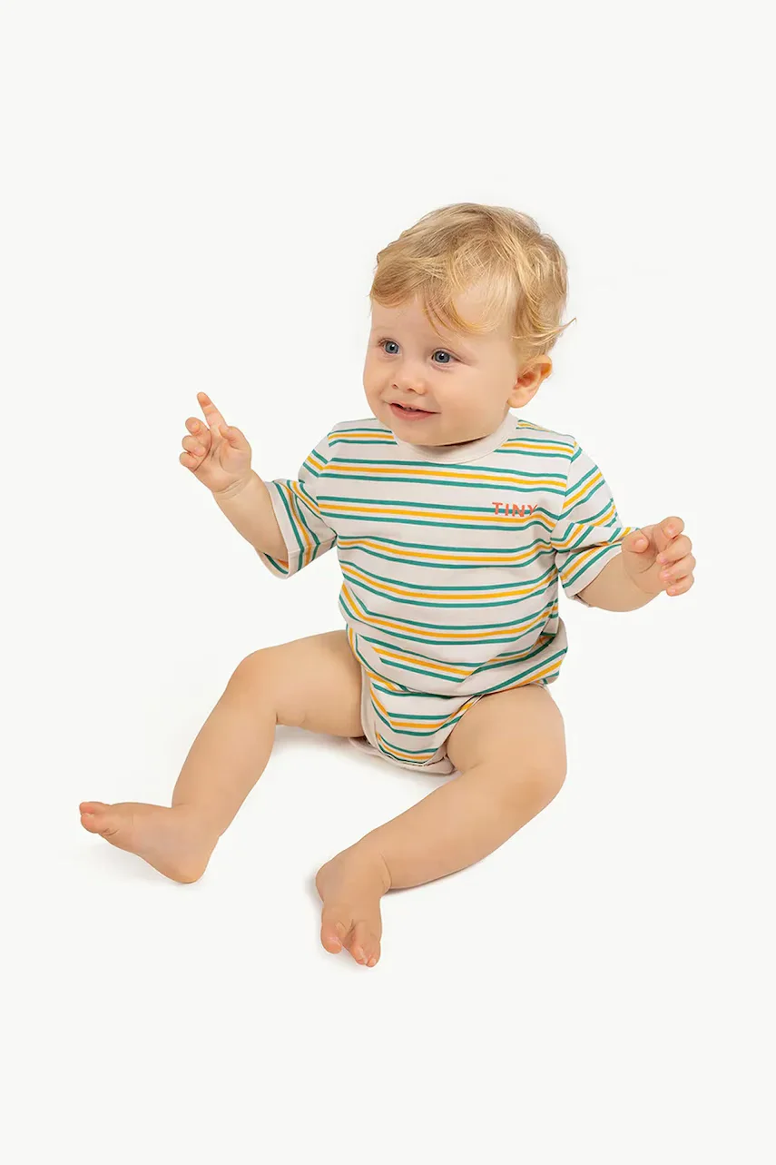 Tinycottons Бебешко боди от памук STRIPES MULTICOLOR BODY