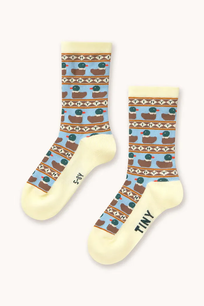 Tinycottons чорапи за деца TINY DUCKS MEDIUM SOCKS жълти AW26-385
