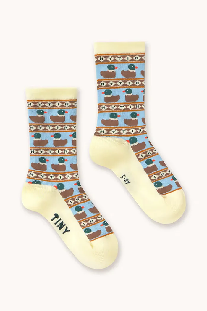 Tinycottons чорапи за деца TINY DUCKS MEDIUM SOCKS жълти AW26-385