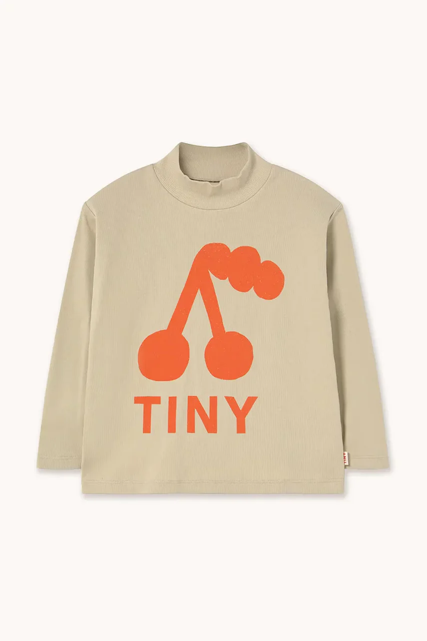 Tinycottons Детска блуза с дълги ръкави CHERRY GRAPHIC RIB MOCKNECK