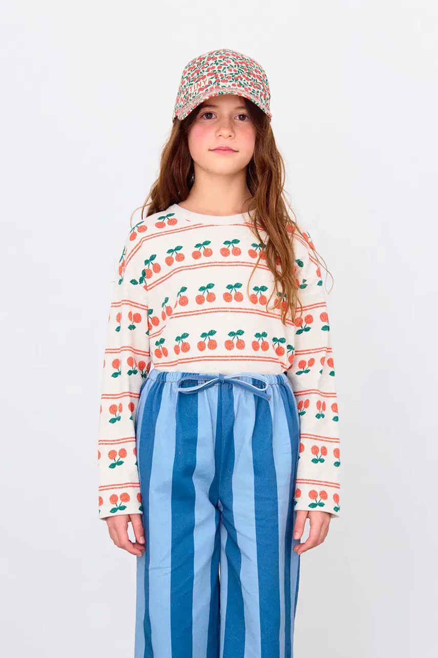 Tinycottons Детска блуза с дълги ръкави CHERRY PATTERN RIB TEE