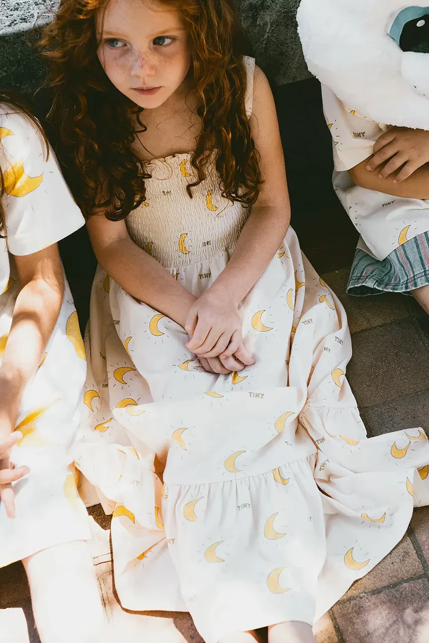 Tinycottons Детска памучна рокля MIDNIGHT SUN DRESS