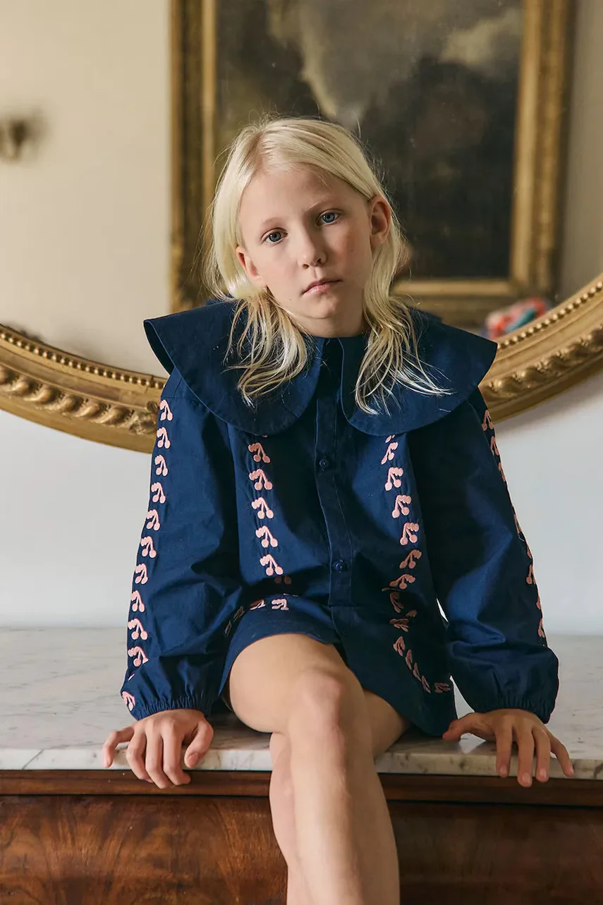Tinycottons Детска памучна рокля MINI CHERRIES DRESS