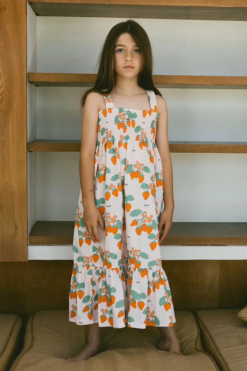 Tinycottons Детска памучна рокля STRAWBERRIES WOVEN DRESS