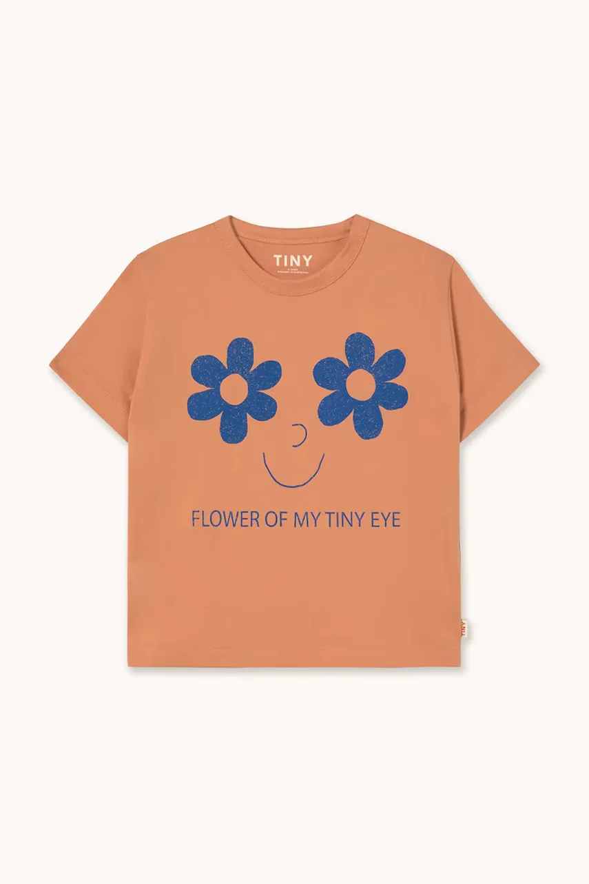 Tinycottons Детска памучна тениска FLOWERS EYES GRAPHIC TEE