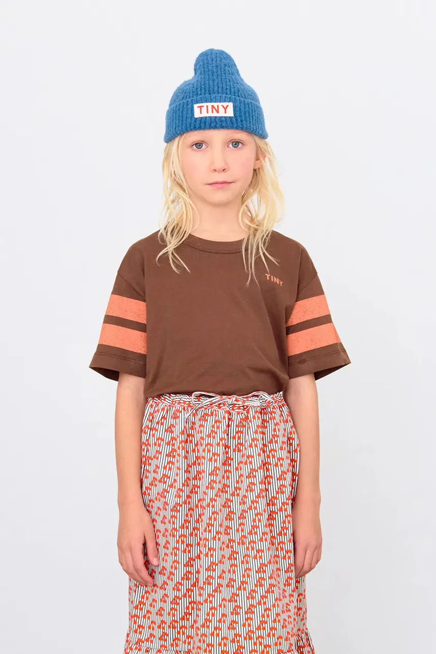 Tinycottons Детска памучна тениска STRIPES LOGO TEE
