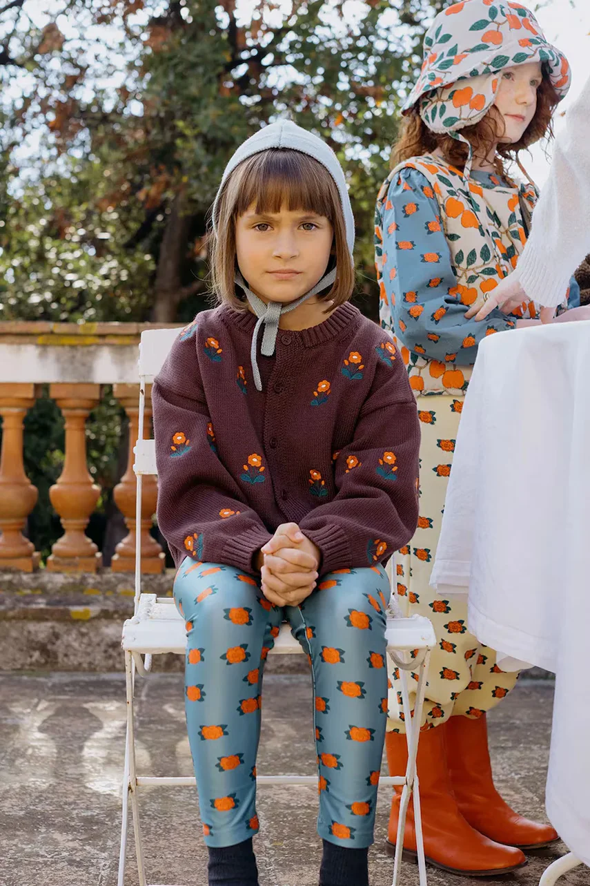 Tinycottons Детска жилетка FLOWERS CARDIGAN