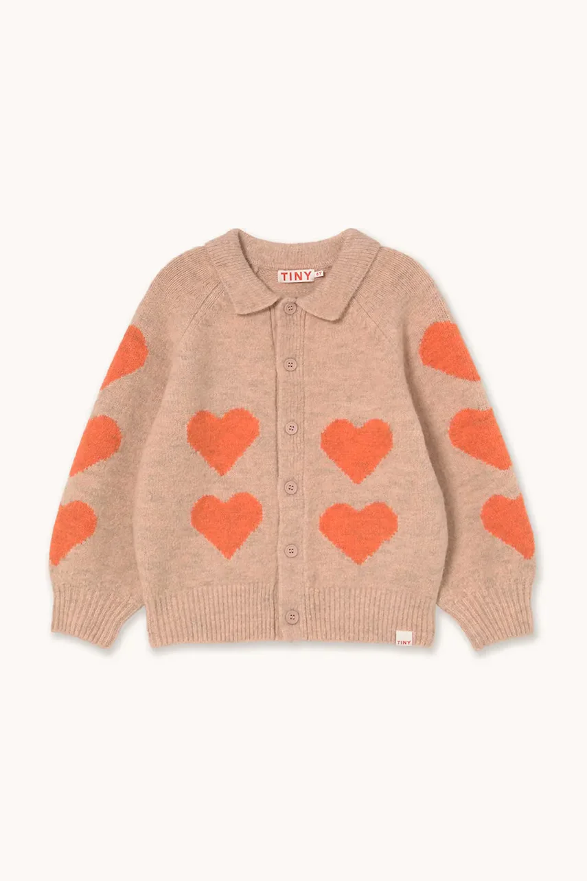 Tinycottons Детска жилетка HEARTS CARDIGAN