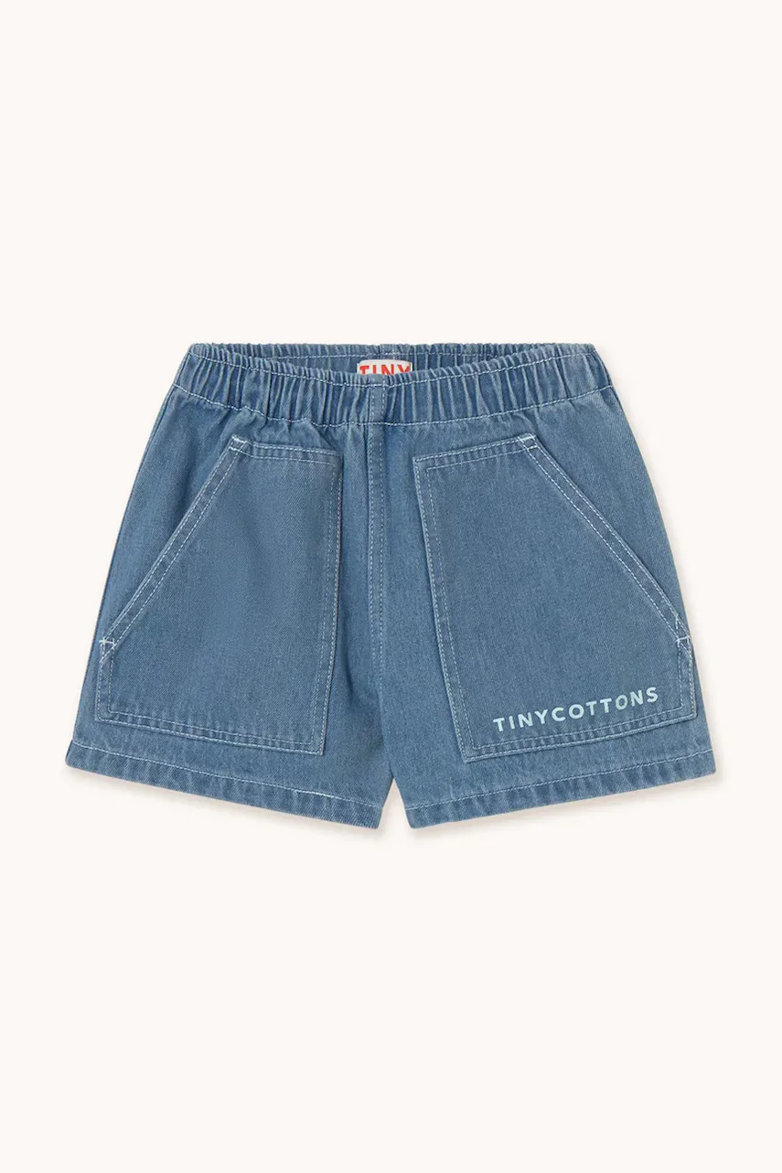 Tinycottons Детски памучен къс панталон GRAPHIC DENIM SHORT