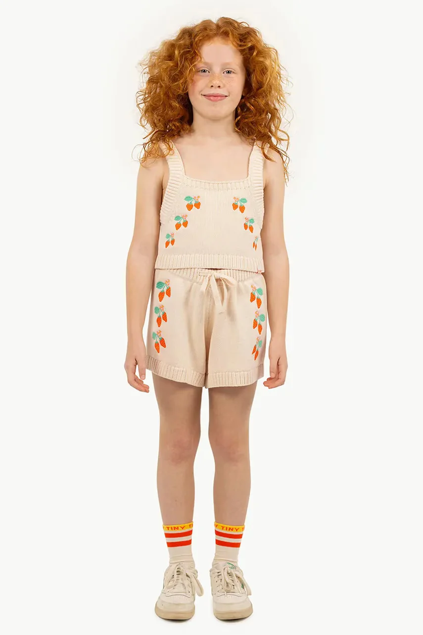Tinycottons Детски памучен къс панталон STRAWBERRIES SHORTS