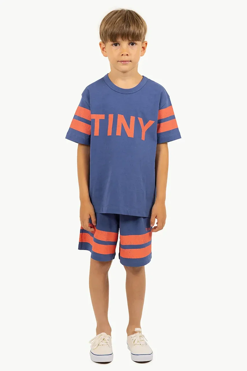 Tinycottons Детски памучен къс панталон STRIPES LOGO SHORT