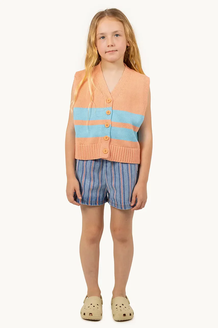 Tinycottons Детски памучен къс панталон STRIPES MULTICOLOR SHORT
