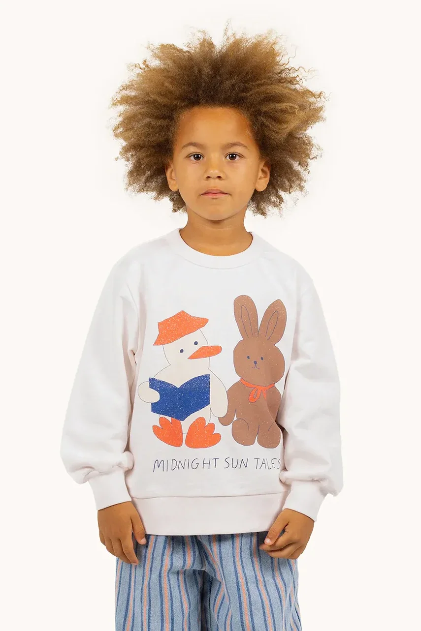 Tinycottons Детски памучен суичър READERS GRAPHIC SWEATSHIRT