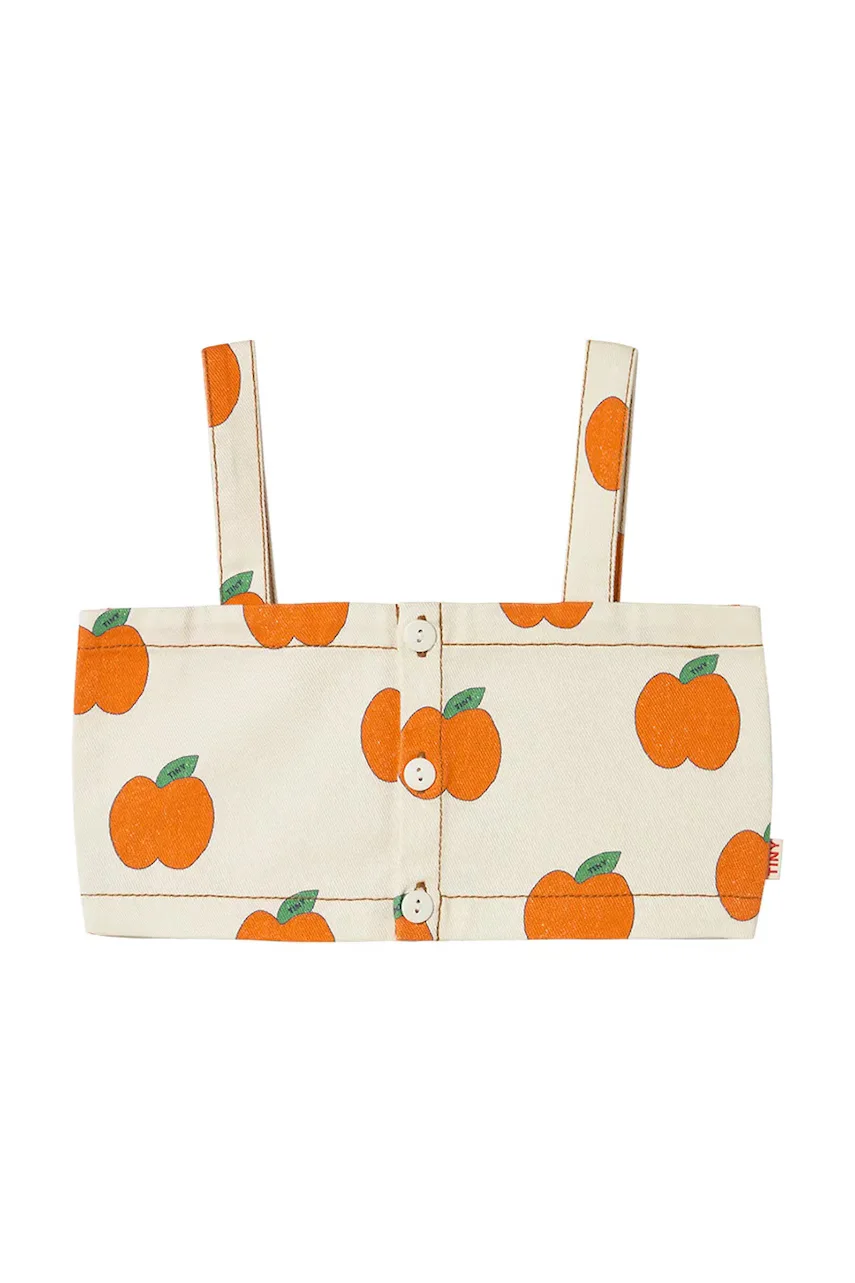 Tinycottons Детски памучен топ APPLES CROP TOP