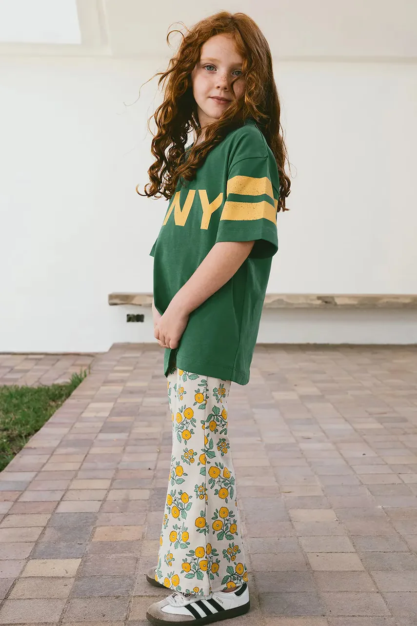 Tinycottons Детски панталон FLOWERS RIB PANT