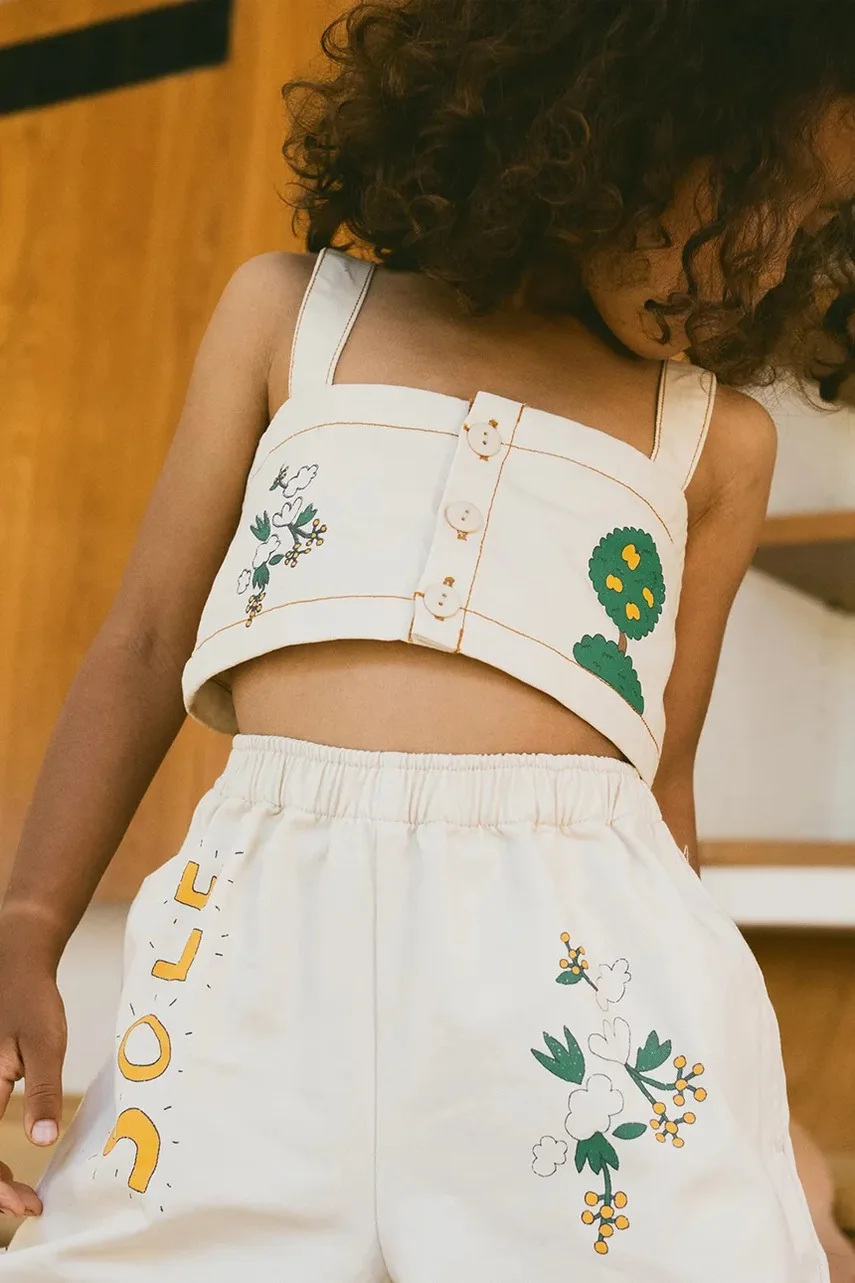 Tinycottons Детски топ ARTSY TREE CROP TOP