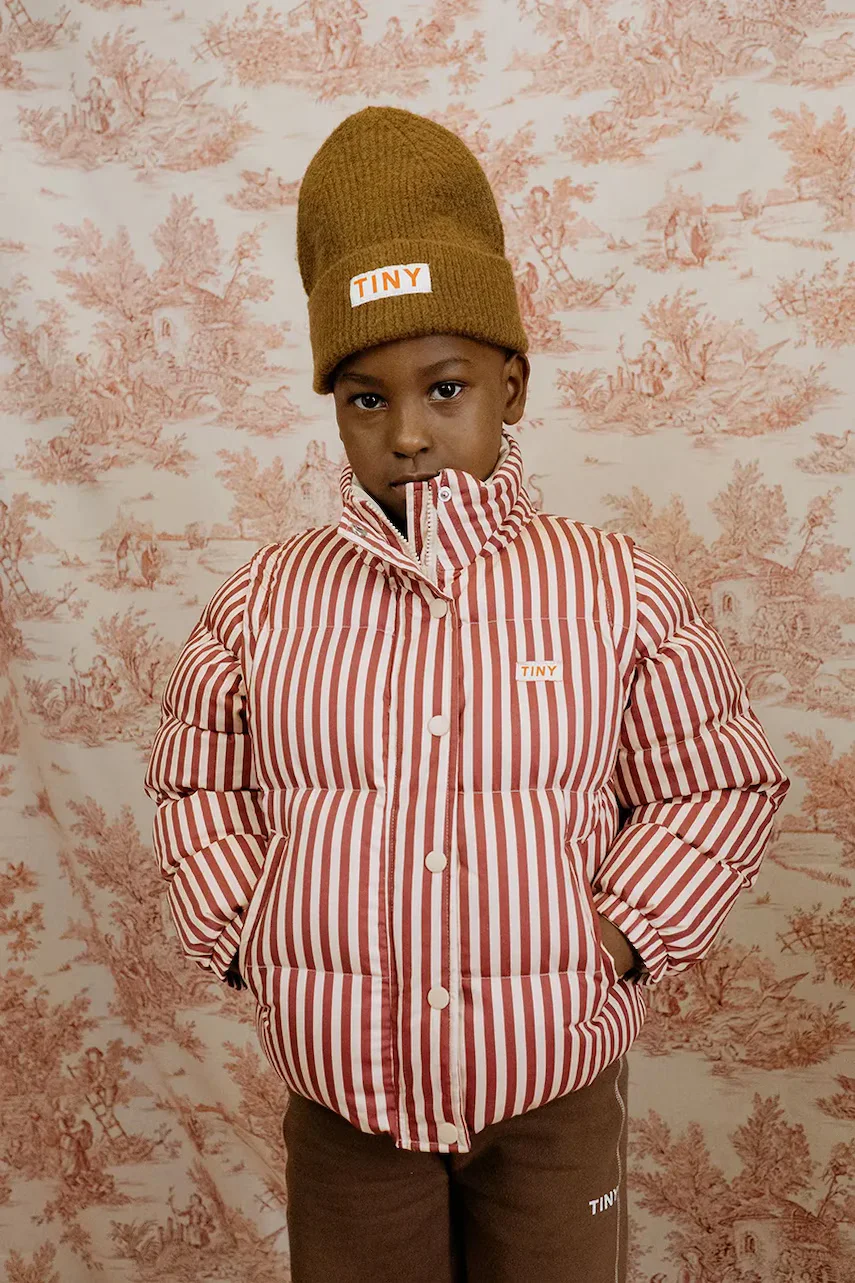 Tinycottons Детско памучно яке STRIPES SHORT PADDED JACKET