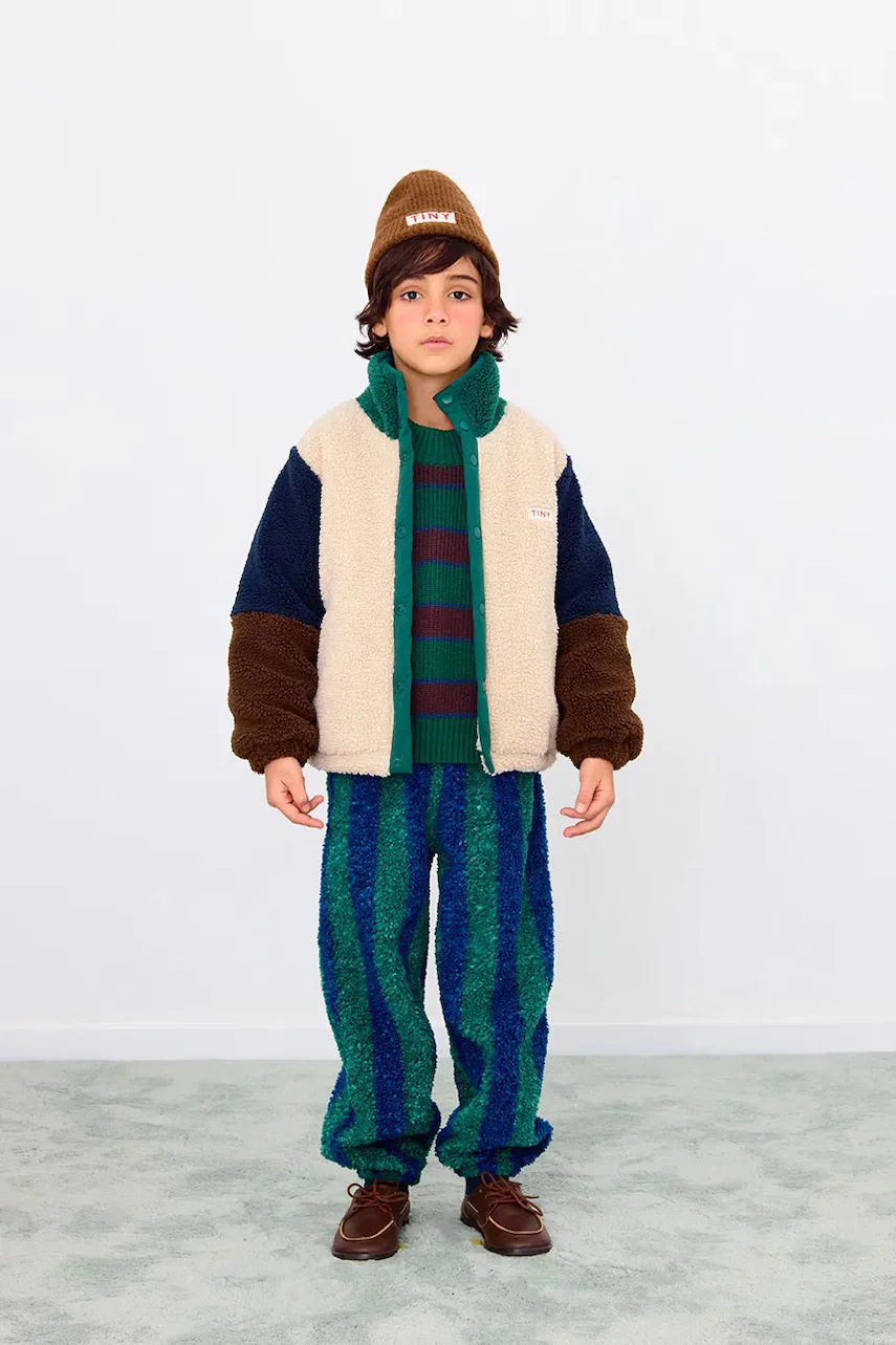 Tinycottons Детско яке COLOR BLOCK POLAR SHERPA JACKET