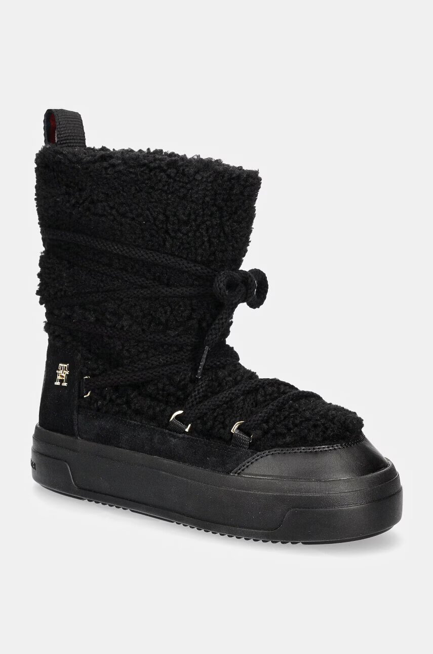 Tommy Hilfiger Апрески LACE-UP FAUX SHEARLING SNOWBOOT