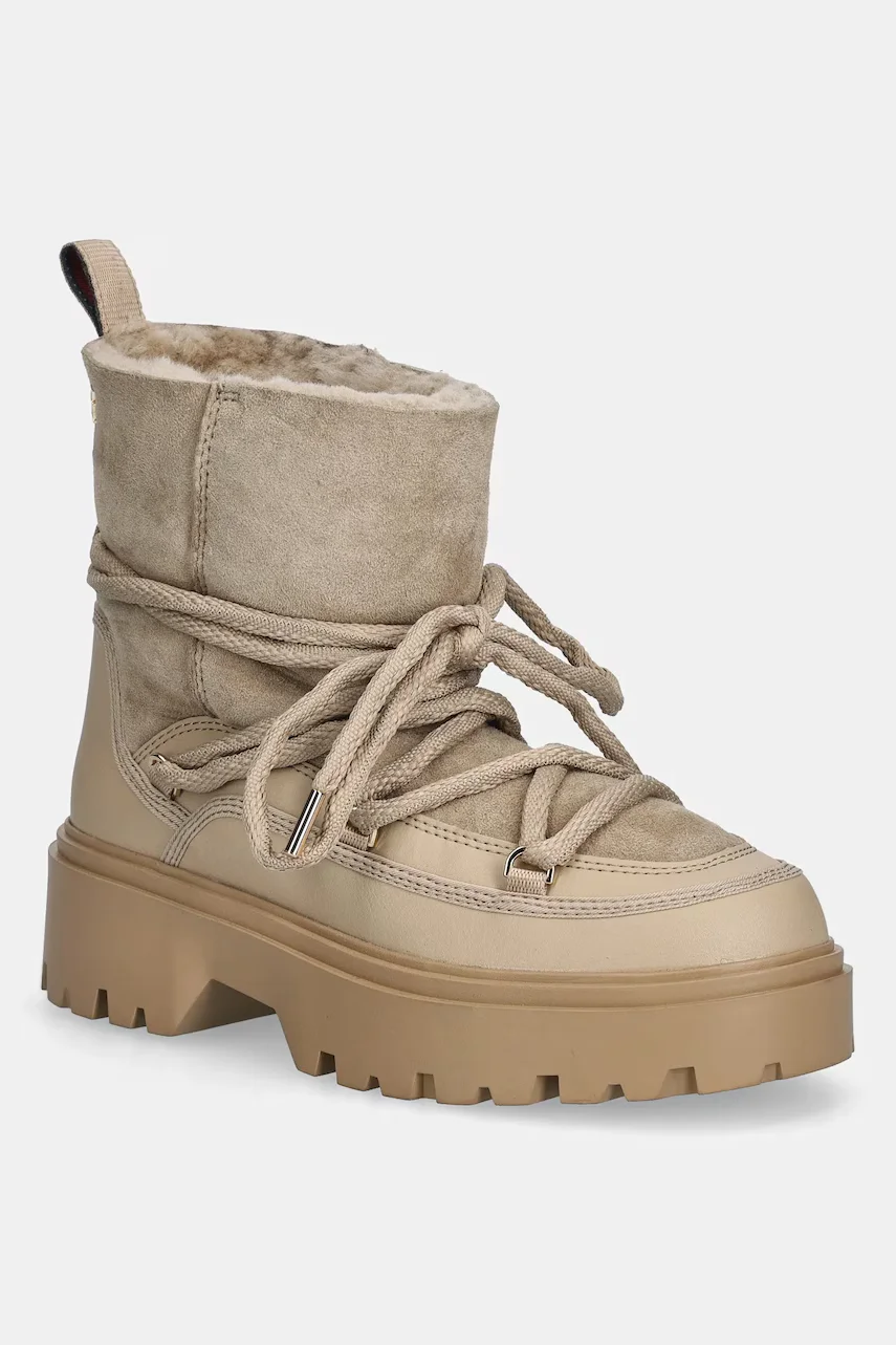 Tommy Hilfiger Апрески REAL SHEARLING LACEUP