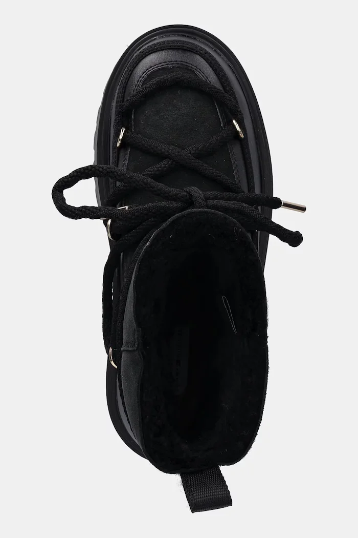 Tommy Hilfiger Апрески REAL SHEARLING LACEUP в черно FW0FW08996
