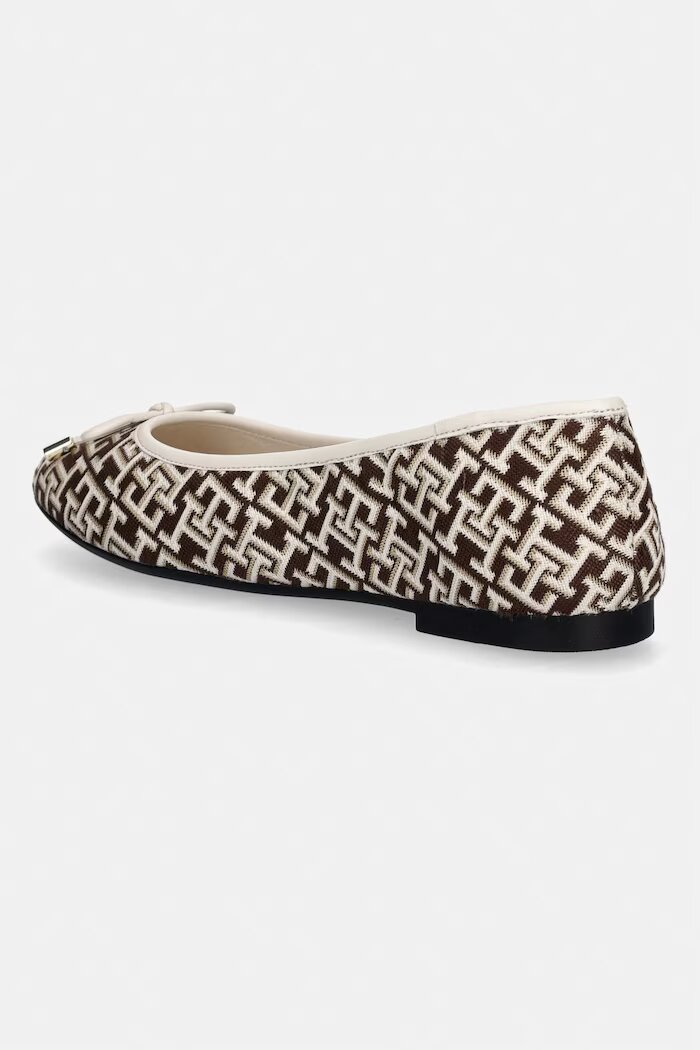 Tommy Hilfiger балеринки TH CHARM JACQUARD BALLERINA кафяви FW0FW09504