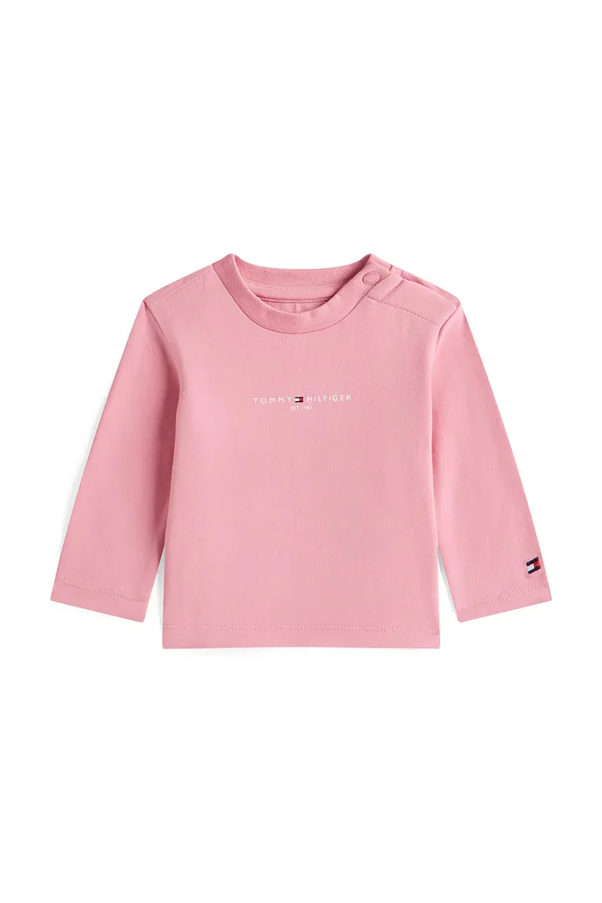 Tommy Hilfiger Бебешка памучна блуза с дълъг ръкав
