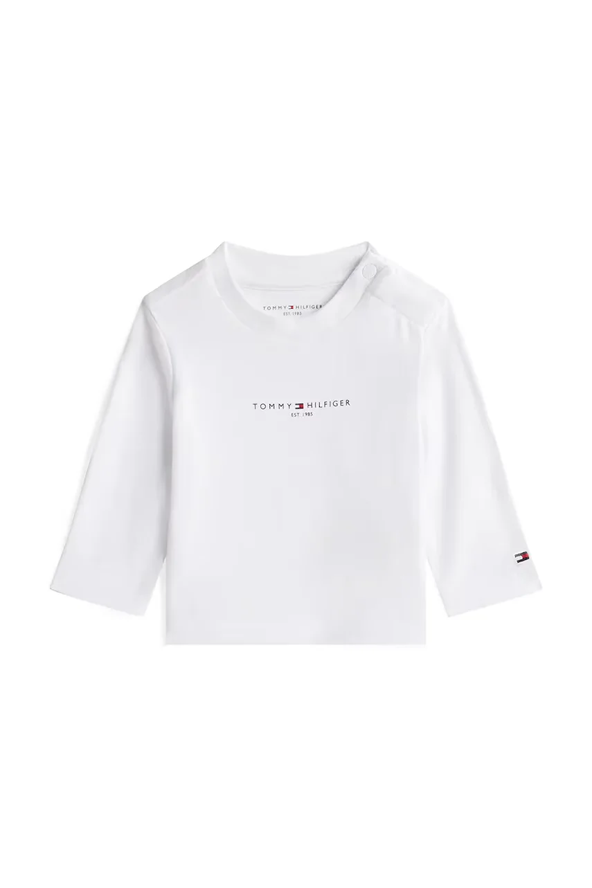 Tommy Hilfiger Бебешка памучна блуза с дълъг ръкав