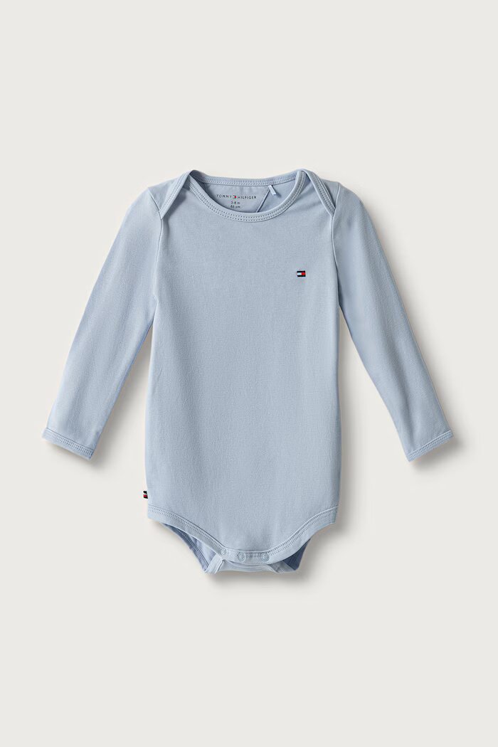 Tommy Hilfiger бебешки гащеризон за бебе от памук с еластан син KN0KN02317