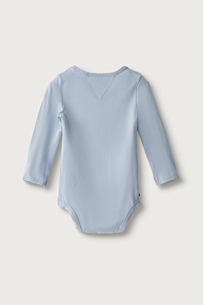 Tommy Hilfiger бебешки гащеризон за бебе от памук с еластан син KN0KN02317