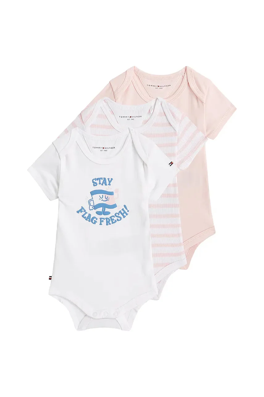 Tommy Hilfiger Бебешко боди (3 чифта)