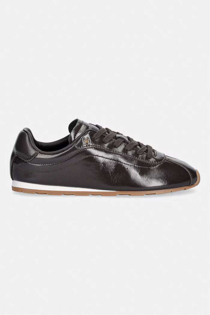 Tommy Hilfiger BELLA SNEAKER LEATHER маратонки дамски от кожа кафяви FW0FW09495