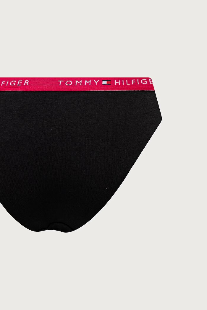 Tommy Hilfiger бикини дамски от памук с еластан 3 броя черни UW0UW05529