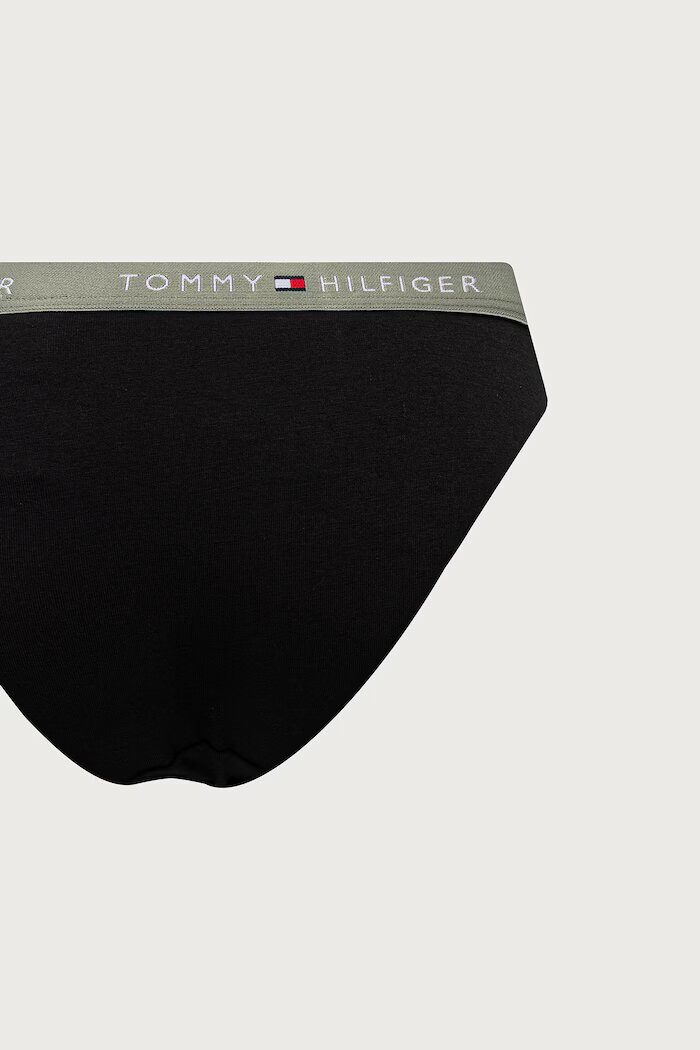 Tommy Hilfiger бикини дамски от памук с еластан 3 броя черни UW0UW05529