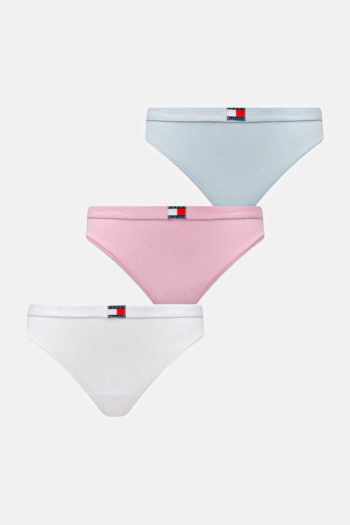Tommy Hilfiger бикини дамски с памук 3 броя розови UW0UW06141
