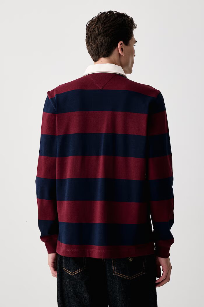 Tommy Hilfiger блуза с дълги ръкави мъжка от памук бордо MW0MW45692