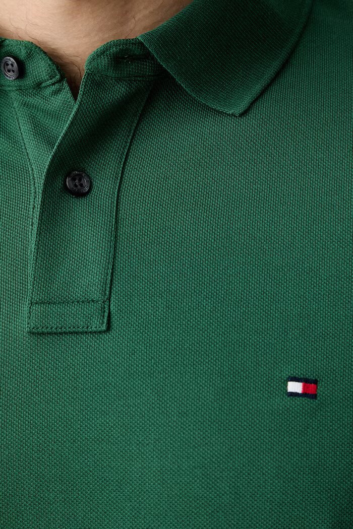 Tommy Hilfiger блуза с дълги ръкави мъжка с памук зелена MW0MW20183