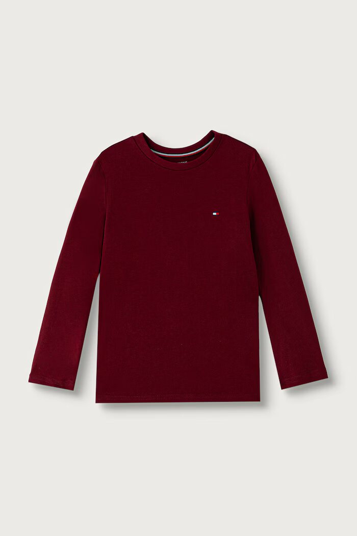 Tommy Hilfiger блуза с дълги ръкави за деца от памук 2 броя бордо UK0UK00077