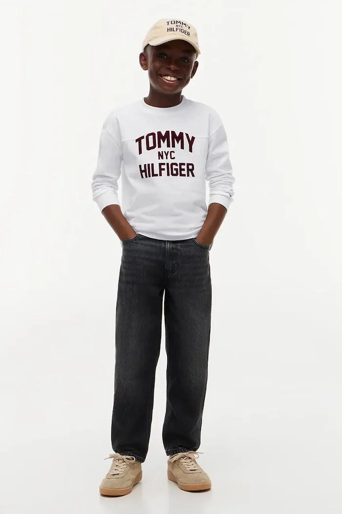 Tommy Hilfiger блуза с дълги ръкави за деца от памук бяла KB0KB10642