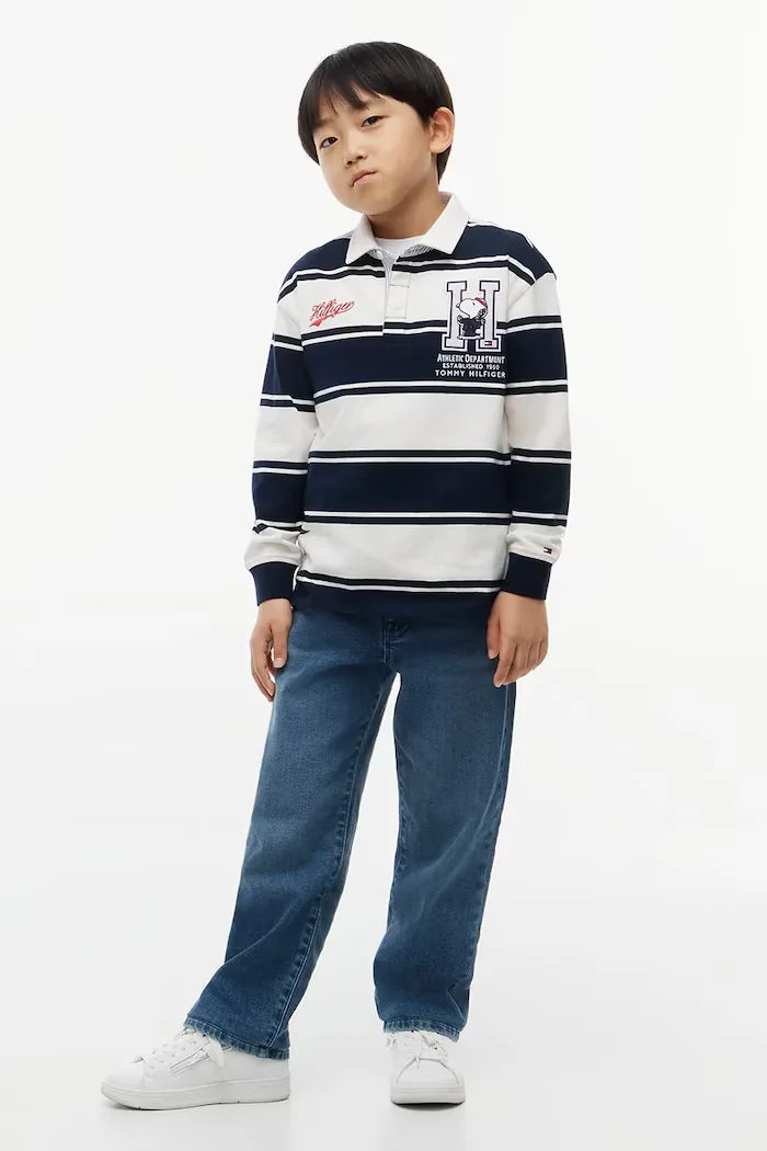 Tommy Hilfiger блуза с дълги ръкави за деца от памук x Peanuts тъмносиня KS0KS00768