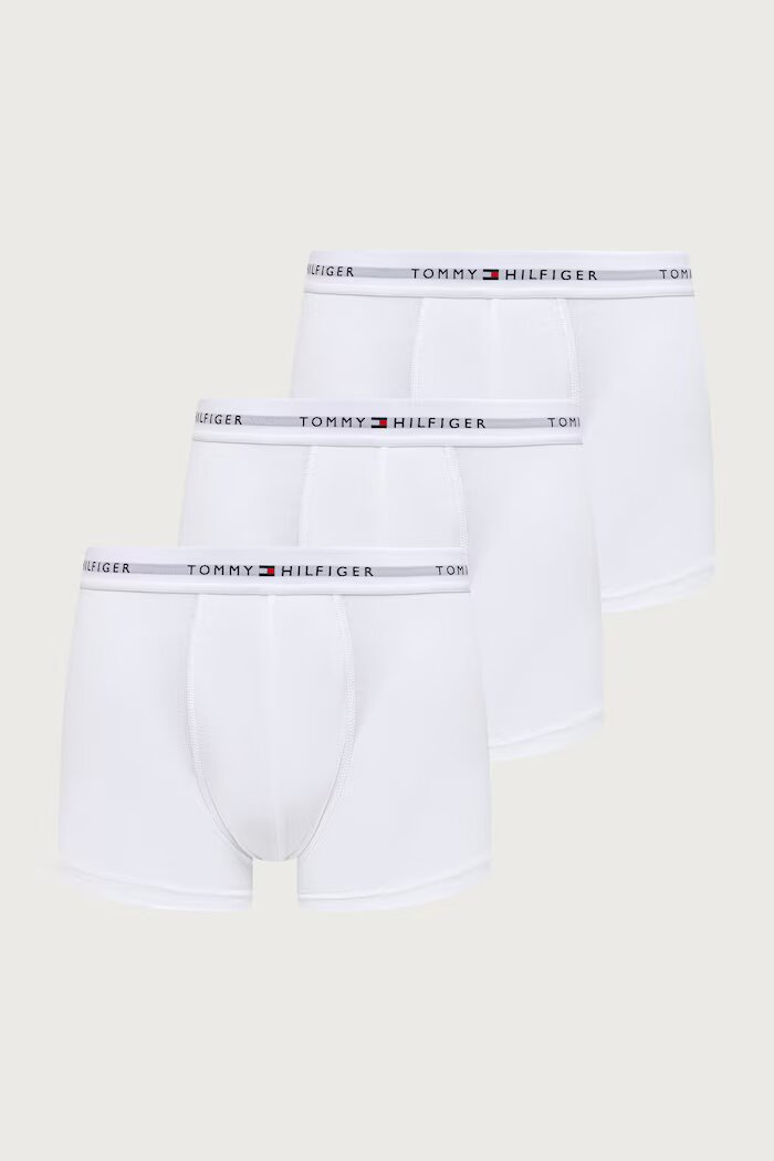 Tommy Hilfiger боксерки мъжки от памук с еластан 3 броя бели UM0UM03889