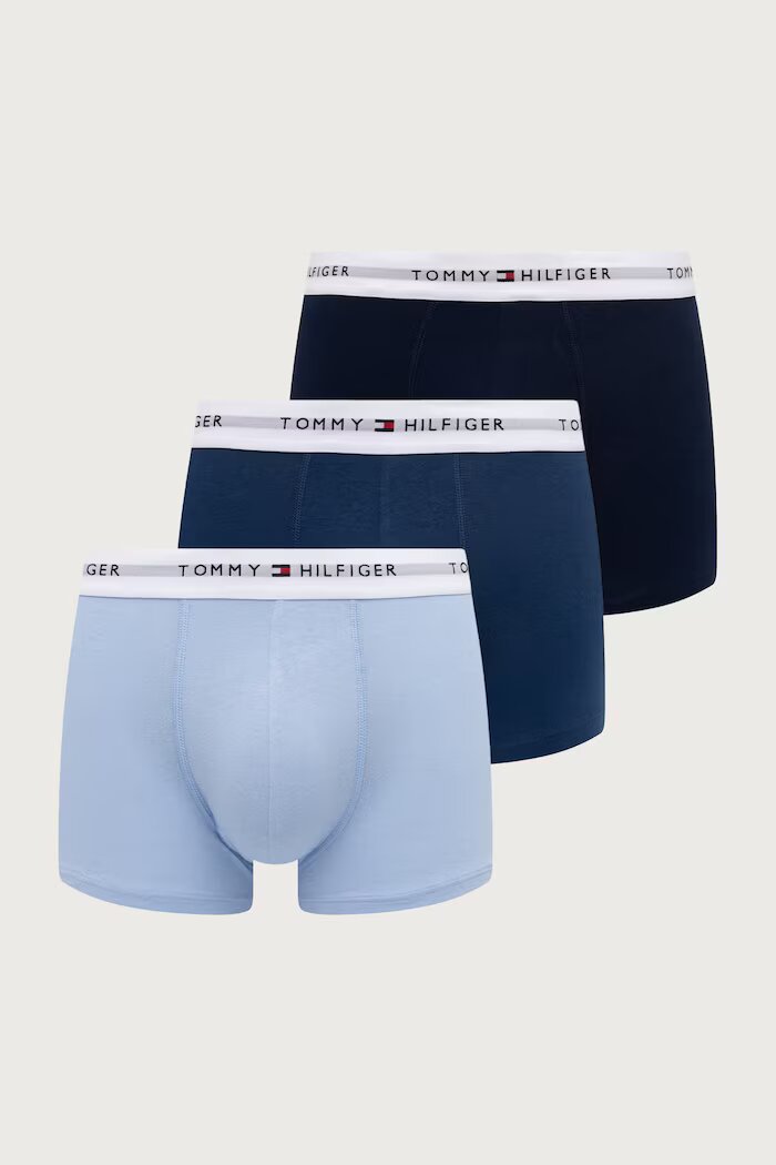 Tommy Hilfiger боксерки мъжки от памук с еластан 3 броя тъмносини UM0UM03889